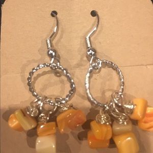 Amber Stone Earrings